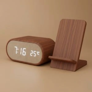 Table clock and phone stand for office. office gadgets customisation in kochi
